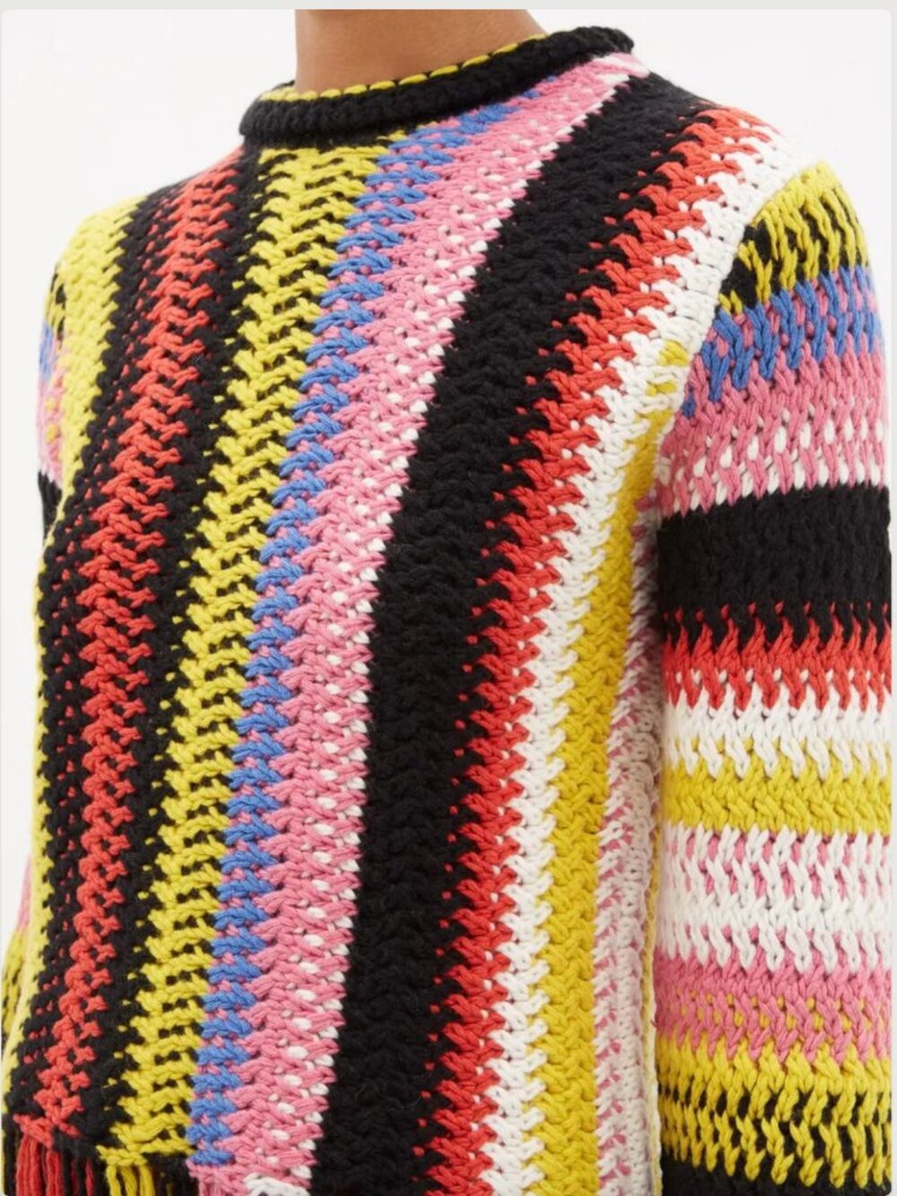 Chloe Pink Crochet Multicoloured Sweater, size Medium (fits size small) - Picture 2 of 12